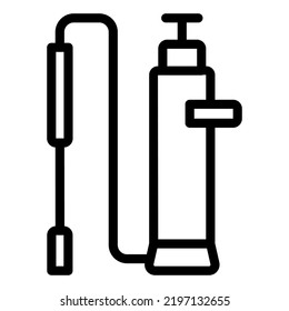 Garden Sprayer - Icon, Illustration On White Background, Outline Style