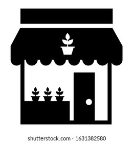 Garden store illustration black icon design - Powered by Shutterstock