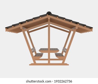 Garden table isolated on background. 3d rendering - illustration