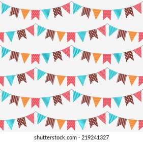 Garland Seamless Pattern Stock Vector (Royalty Free) 206137603