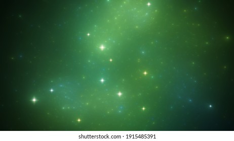 Gas Cloud Nebula Dense Vibrant Green Stock Illustration 1915485391 ...