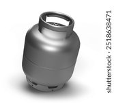 gas cylinder 3D render illustration on white background