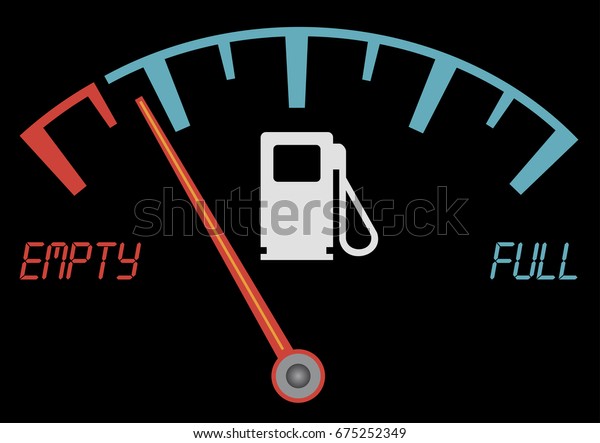 Gas gauge. Fuel indicator.\
Fuel gauge. Indicator fuel icon. Gas meter. Fuel sensor. Car\
dashboard.