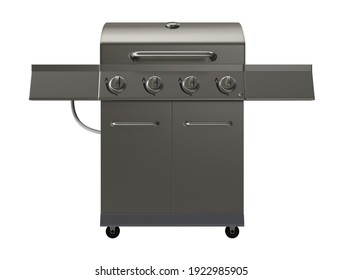 Gas Grill 3D Illustration On White Background