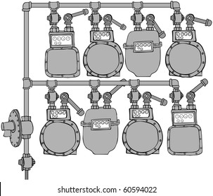 Gas Meter Header