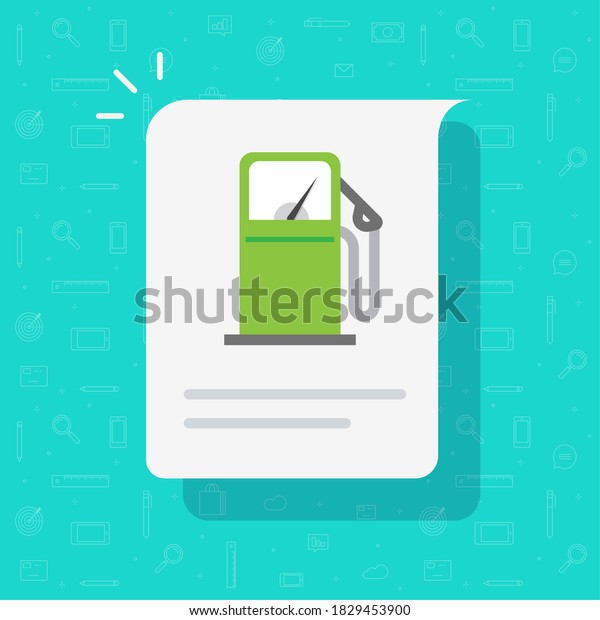 Gas petrol station info\
message notice or fuel refill data information icon, gasoline oil\
pump description document sign symbol flat cartoon isolated\
pictogram image