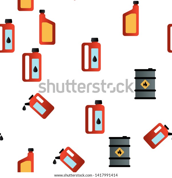 Gas, Petrol\
Tank Linear Icons Seamless Pattern. Car Refueling Thin Line Contour\
Symbols. Gasoline Reservoirs, Containers Pictograms. Oil Industry.\
Petrol Pump Equipment\
Illustration