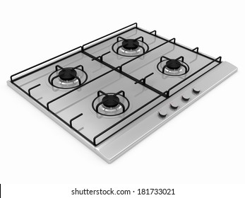 Gas Stove Isolated On White Background