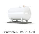 Gas Tank isolated on white - house propane gas system, 3d illustration	