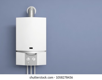 Gas Water Heater Boiler 3D Illustration