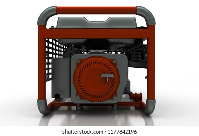 Gasoline current generator,mechanical, 3D rendering,  - Shutterstock ID 1177842196