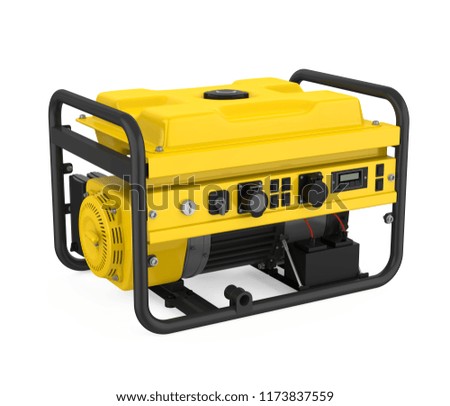 Gasoline Generator Isolated. 3D rendering