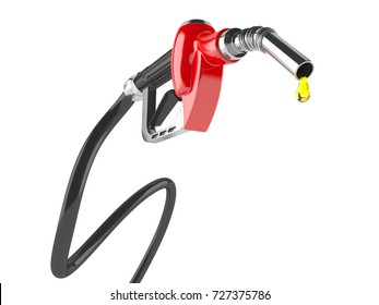 Gasoline Nozzle Isolated On White Background. 3d Illustration