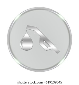 gasoline pump button isolated. "3d illustration"
