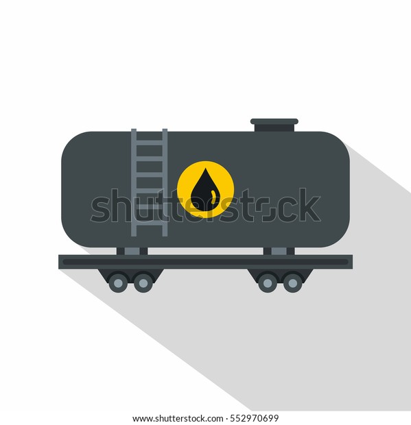 Gasoline\
railroad tanker icon. Flat illustration of gasoline railroad tanker\
 icon for web isolated on white\
background