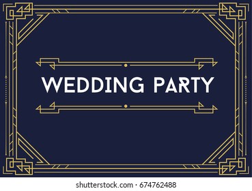 Gatsby Style Invitation in Art Deco or Nouveau Epoch 1920's Gangster Era Raster - Powered by Shutterstock