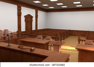 Gavel In Courtroom