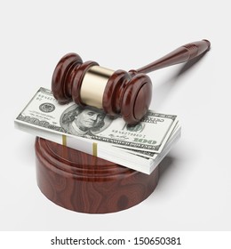 Gavel And Money Stack