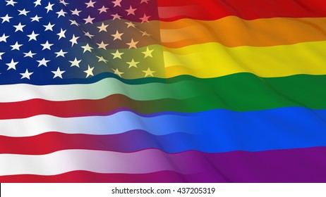 usa and gay pride flag images