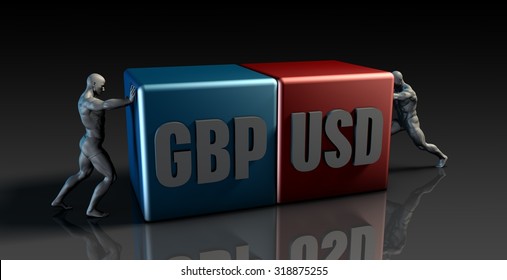 GBP USD Currency Pair Or British Pound Vs American Dollar