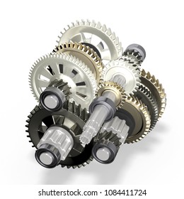 Gear Box 3d Rendering