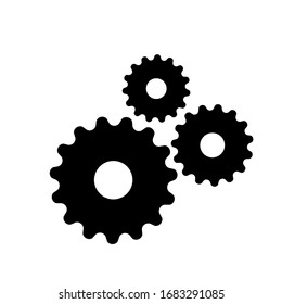 Gear Or Cog Icon On White Background.