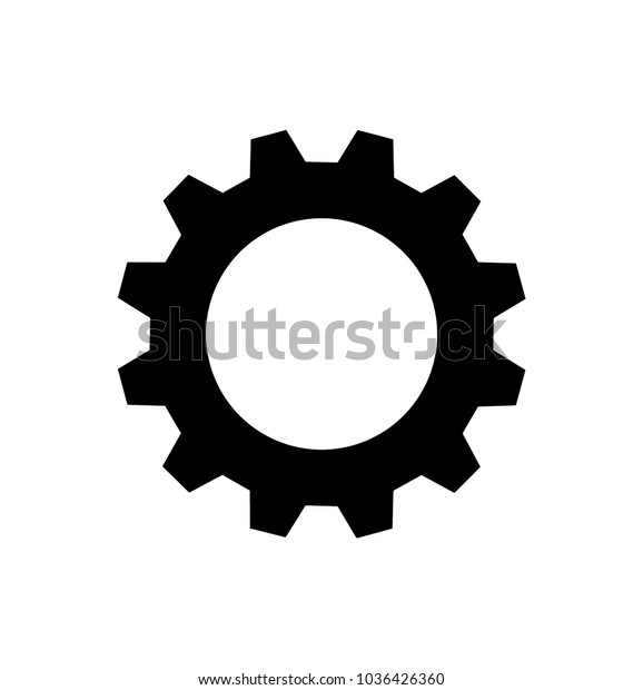 Gear On White Background Stock Illustration 1036426360