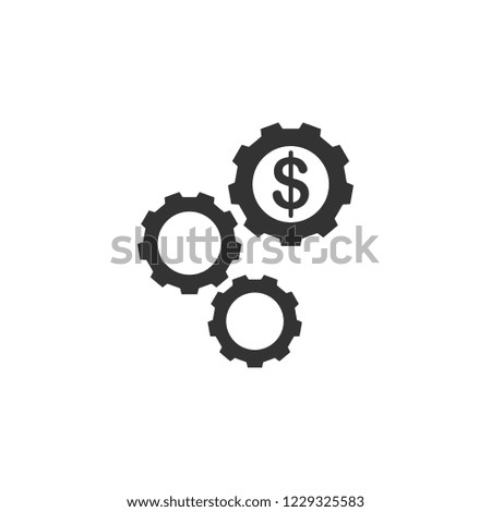 gear, setting, usd icon. Element of business icon for mobile concept and web apps. Glyph gear, setting, usd icon can be used for web and mobile