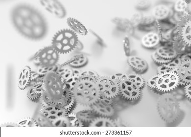Gears background, original three dimensional models.