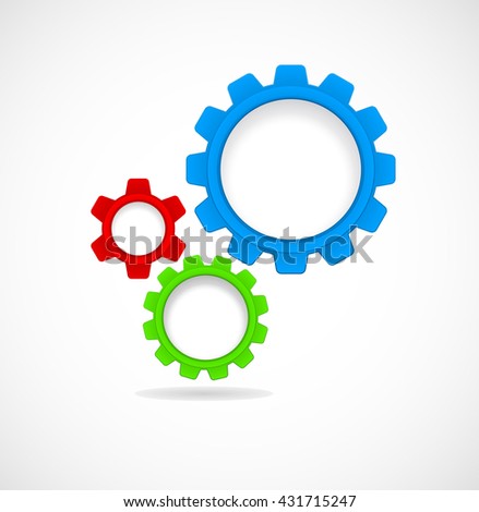 gears and cogs teamwork - abstract template