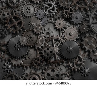 Gears And Cogs Technology Background 3d Illustration