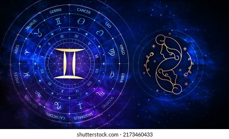 Gemini Zodiac Constellation Horoscope Concepts 260nw 2173460433 