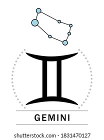 Gemini Zodiac Sign Zodiac Symbol Horoscope Stock Illustration ...