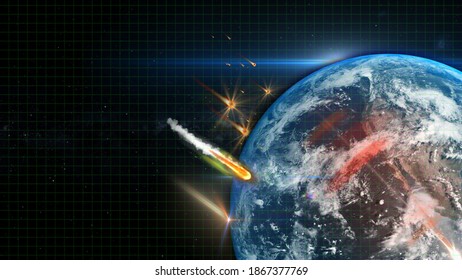 Geminid Meteor Shower 3d Rendering Illustration Grid