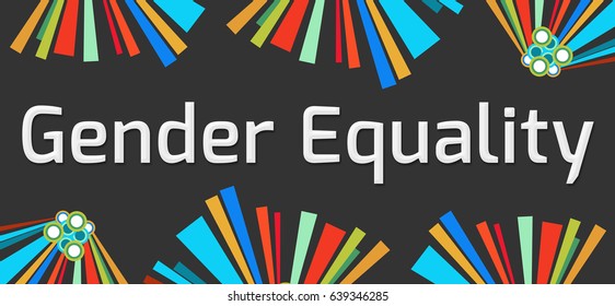 Gender Equality Dark Colorful Elements Stock Illustration 639346285 ...