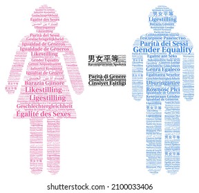 Gender Equality Word Cloud In Different Languages 