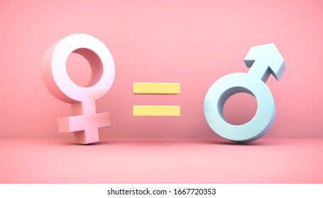 Gender Equity Concept 3d Rendering