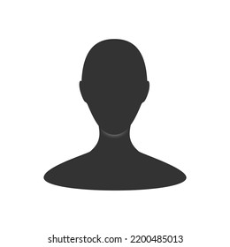 Gender Neutral Profile Avatar. Front View Of An Anonymous Person Face