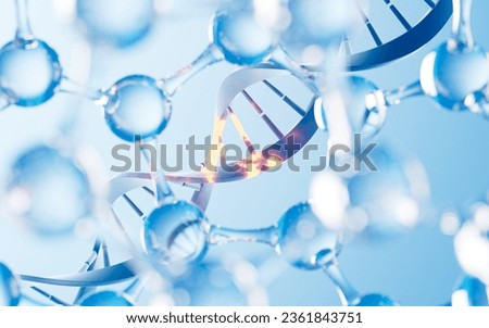 Gene mutation and molecular structure , 3d rendering. Digital drawing.