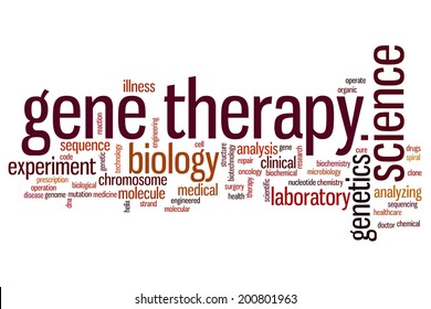 Gene Therapy Concept Word Cloud Background