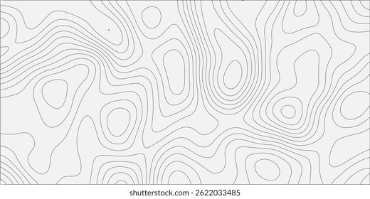 "Generate a seamless abstract background with topographic contour lines in soft gray on a white surface. The lines should vary in curvature and density, mimicking the appearance of a geographic elevat