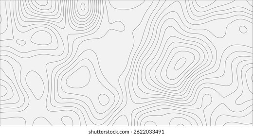 "Generate a seamless abstract background with topographic contour lines in soft gray on a white surface. The lines should vary in curvature and density, mimicking the appearance of a geographic elevat