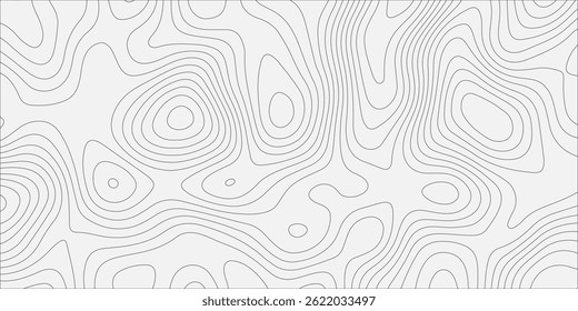 "Generate a seamless abstract background with topographic contour lines in soft gray on a white surface. The lines should vary in curvature and density, mimicking the appearance of a geographic elevat