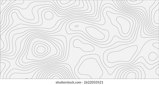"Generate a seamless abstract background with topographic contour lines in soft gray on a white surface. The lines should vary in curvature and density, mimicking the appearance of a geographic elevat