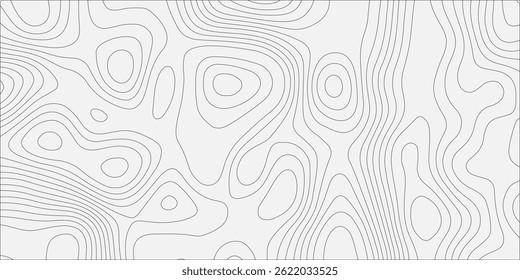 "Generate a seamless abstract background with topographic contour lines in soft gray on a white surface. The lines should vary in curvature and density, mimicking the appearance of a geographic elevat