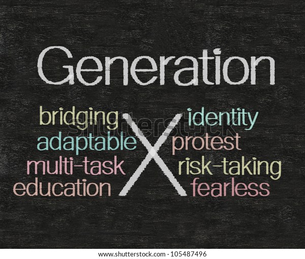 Generation X Concept Words Cloud Stock Illustration