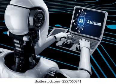 Generative AI virtual assistant tools for prompt engineer and user for artificial intelligence AI technology help people to work with generative AI functions by prompting the AI snugly 3D illustration