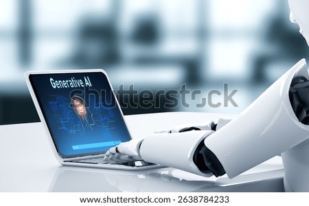 Generative AI virtual assistant tools for prompt engineer and user for engage artificial intelligence AI technology help people to work with generative AI functions by AI snugly 3D illustration