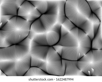 Generative Filamentous Flat Backdrop - Chaos Theory Mathematical Modeling Nonlinear Design - Gray Turbulent Dynamic System Background Or Texture
