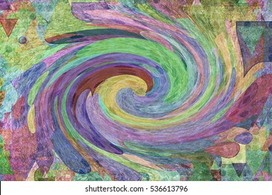 Generative Multiple Shapes Pixel Mosaic Design Stock Illustration ...